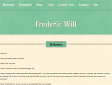 Tablet Screenshot of fredericwill.com